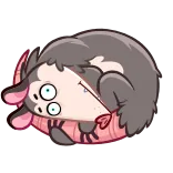 😐 주머니쥐, 동물, 만화, 귀여운, 유대류, 스티커 whatsapp sticker