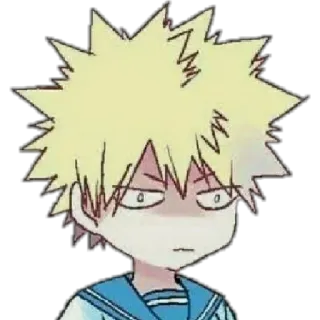 😅 Bakugo Katsuki My Hero Academia anime, manga, character, angry, blond hair, anime boy telegram sticker