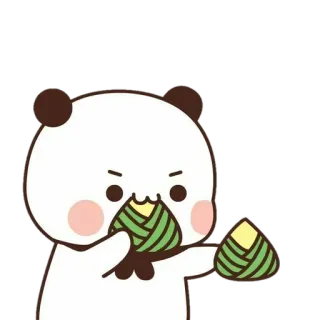 🦋 Panda, Zongzi, Essen, Knödel, Cartoon, Süß telegram sticker