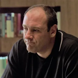 🤔 Tony Soprano The Sopranos อาชญากรรม, ดราม่า, มาเฟีย, หัวหน้า, โทรทัศน์ telegram sticker