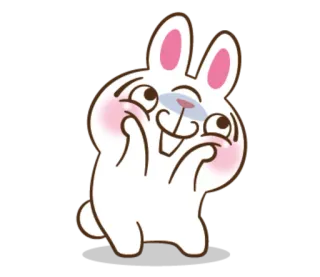 😝 кролик, зайчик, смешной, мем, мультфильм, юмор whatsapp sticker
