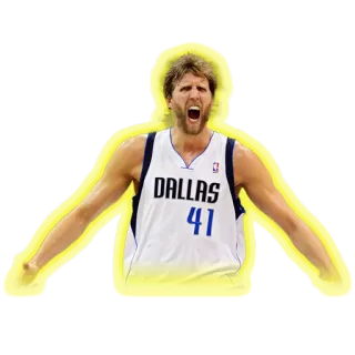 ⏫ Dirk Nowitzki DALLAS 41 Basketball, NBA, Sports, Dirk Nowitzki, Dallas Mavericks whatsapp sticker