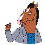 🙄 Bojack Horseman лошадь, мультфильм, тв, персонаж, грустный telegram sticker