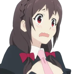 😰 Megumin Konosuba 动漫, 女孩, 害怕, 可爱, 为美好的世界献上祝福！ telegram sticker