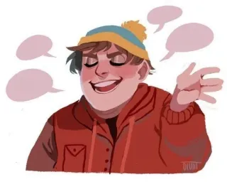 💬 Eric Cartman South Park cartman, south park, cartoni animati, commedia, personaggio telegram sticker