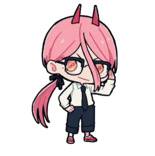 💗 Power Chainsaw Man Anime, Desenho animado, Personagem, Poder, Chainsaw Man telegram sticker