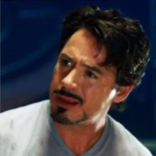 😠 Tony Stark iron man, tony stark, marvel, película, expresión, robert downey jr. telegram sticker