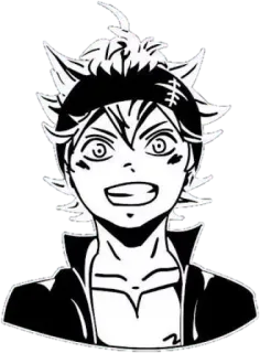 😀 Asta Black Clover anime, manga, asta, black clover, shonen whatsapp sticker