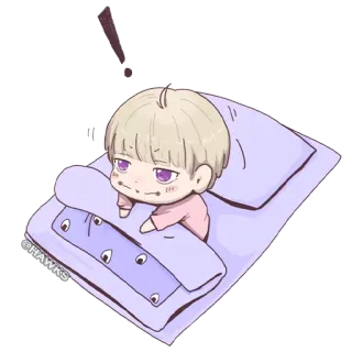 ❗️ @HAWKS sticker, cartoon, baby, süß, schläfrig, decke telegram sticker