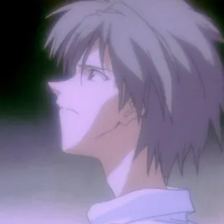 🧊 Kaworu Nagisa Neon Genesis Evangelion anime, kaworu, evangelion, sad, angel telegram sticker