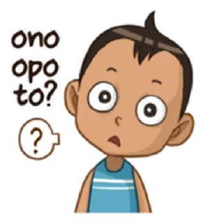 🙄 ono opo to? pergunta, desenho animado, confuso, criança, pensando telegram sticker
