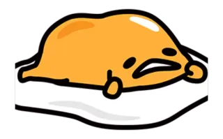 🙁 Gudetama gudetama, ovo, preguiçoso, desenho animado, sanrio telegram sticker