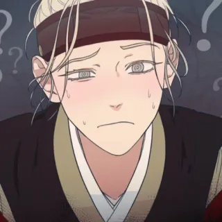 ❔ Anime, Expresión, Confusión, Pregunta, Sudor, Preocupado whatsapp sticker