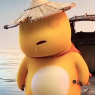🎗 Cartoon, Figur, Gelb, Hut, Asiatisch telegram sticker