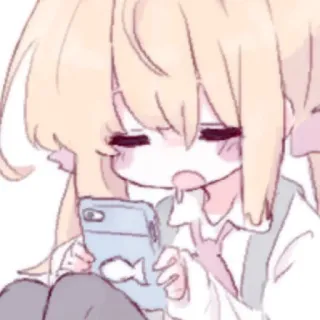 🐇 อนิเมะ, ผู้หญิง, น่ารัก, โทรศัพท์, คาวาอิ telegram sticker