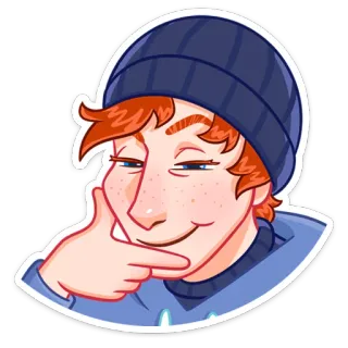🤔 Phim hoạt hình, Nhân vật, Mũ beanie, Gừng, Người, Chân dung telegram sticker