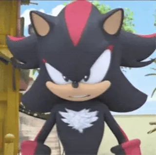 🤬 Shadow the Hedgehog 阴影, 刺猬, 索尼克, 卡通, 反派 telegram sticker
