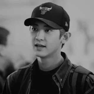 🗻 homme, casquette de baseball, portrait, coréen, asiatique, acteur, chanteur, Chanyeol telegram sticker