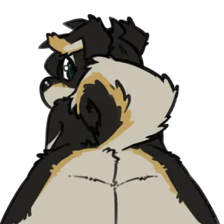 🌛 furry, animal, dog, cute, cartoon, looking back, anthropomorphic whatsapp sticker