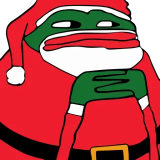 🎅 Pepe the Frog 佩佩, 青蛙, 圣诞老人, 圣诞节, 假日, 梗 whatsapp sticker