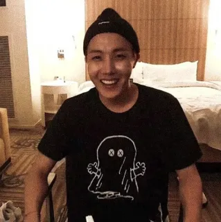 ⭐️ 人, 男人, 无檐帽, 微笑, 休闲, 室内 telegram sticker