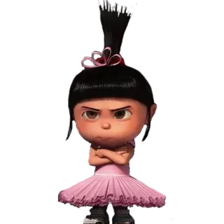 ✳️ Agnes Despicable Me cartoon, girl, animated, character telegram sticker