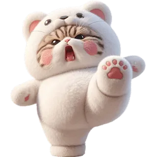 😤 kat, schattig, dier, sticker, poesje, huisdier, cartoon telegram sticker