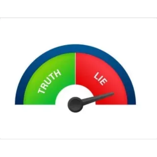 👎 TRUTH LIE truth, lie, meter, gauge, honesty, deception, fact, fiction whatsapp sticker