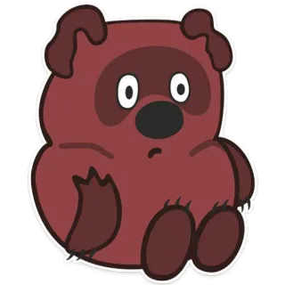 😳 Winnie-the-Pooh Cartone animato, Orso, Adesivo, Animale whatsapp sticker