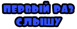 🧐 ПЕРВЫЙ РАЗ СЛЫШУ русский, текст, впервые, слышать whatsapp sticker