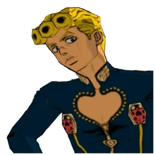 😳 Giorno Giovanna JoJo's Bizarre Adventure Anime, Jojo, Giorno Giovanna, Postać, Manga telegram sticker
