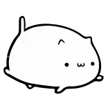 ☺️ kat, dier, schattig, sticker, wit, kawaii telegram sticker