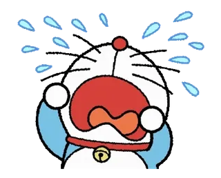 ⭐️ Doraemon doraemon, dessin animé, animé, pleurer, triste whatsapp sticker