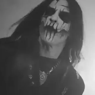 🕸 Black metal, Corpse paint, Música, Maligno, Assustador, Sombrio telegram sticker