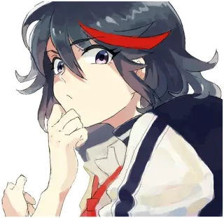 🤔 Ryuko Matoi Kill la Kill Anime, Dziewczyna, Postać, Kill la Kill, Ryuko Matoi, Fanart telegram sticker
