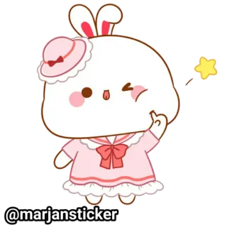 ❤️ @marjansticker наклейка, кролик, милый, животное, мультфильм, персонаж telegram sticker