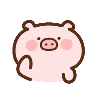 ⭐️ Maiale, Animale, Carino, Cartone animato, Adesivo, Dito medio, Offensivo, Gesto telegram sticker