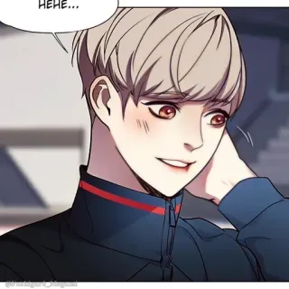 🌩 HEHE... Аниме, Манга, Улыбка, Румянец, Милый, Мультфильм whatsapp sticker