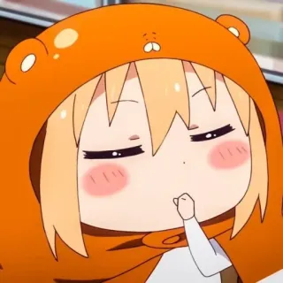 🍊 Umara Doma Himouto! Umaru-chan anime, umaru, cute, chibi, hoodie telegram sticker