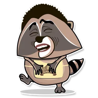 😁 ГРЯЗЬ 너구리, 만화, 동물, 러시아어, 스티커 telegram sticker