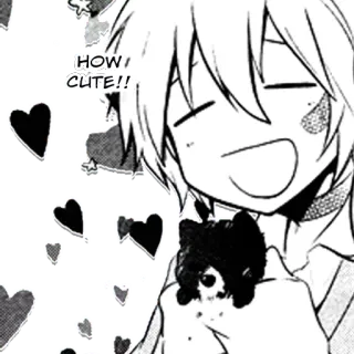 😍 HOW CUTE!! anime, lindo, corazones, manga telegram sticker