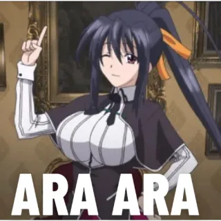 😵 ARA ARA ARA Anime, Manga, Chica, Personaje telegram sticker
