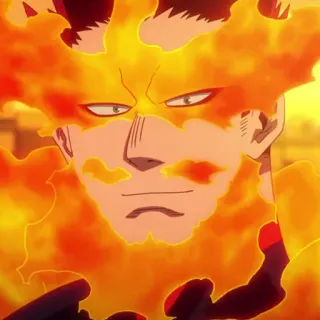 📚 Endeavor My Hero Academia anime, fire, hero, My Hero Academia, Endeavor, character, flames telegram sticker