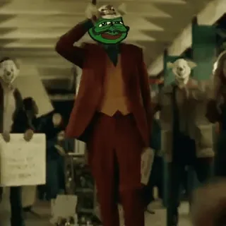 🕺 Pepe the Frog Joker Pepe la Grenouille, Joker, Meme, Clown, Politique, Troll, Meme Internet whatsapp sticker