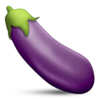 🍆 Баклажан, Овощ, Еда, Фиолетовый, Эмодзи telegram sticker