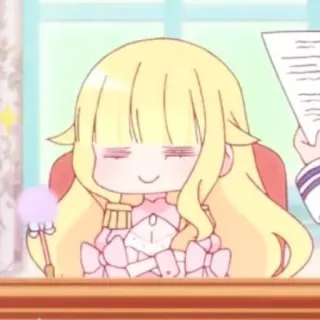 ☁️ Anime, Chibi, Manga, Lindo, Chica, Rubia, Princesa whatsapp sticker