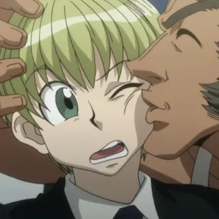 😚 Anime, Kuss, Wange, Hunter x Hunter, Kurapika telegram sticker
