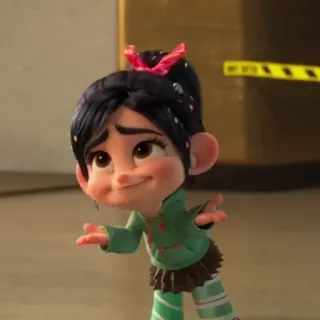 🐽 Vanellope Wreck-It Ralph vanellope, detona ralph, disney, desenho animado, personagem whatsapp sticker