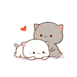 ❤️ lindo, gatos, gatitos, amor, kawaii, Peachcat whatsapp sticker