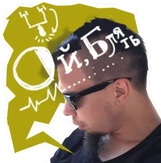 😑 ОЙ, БЛЯТЬ palavrão, língua russa, homem, adesivo, ofensivo whatsapp sticker
